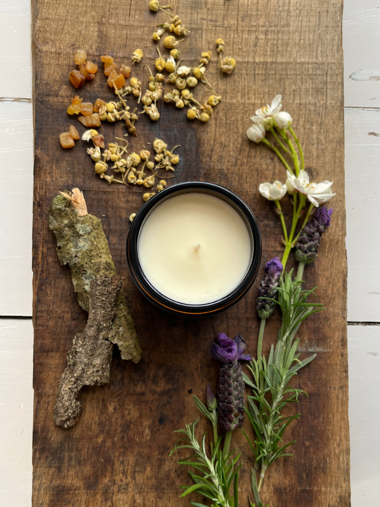 Chamomile, Vetiver, Frankincense & Lavender Aromatherapy Candle